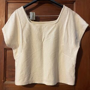 Madewell crop shirt crinkle texture